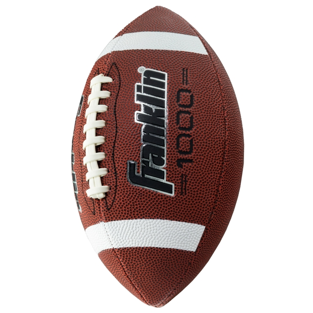 Franklin Sports Youth Football - All-Weather Synthetic Leather Outdoor - Extra Grip 1000 Football