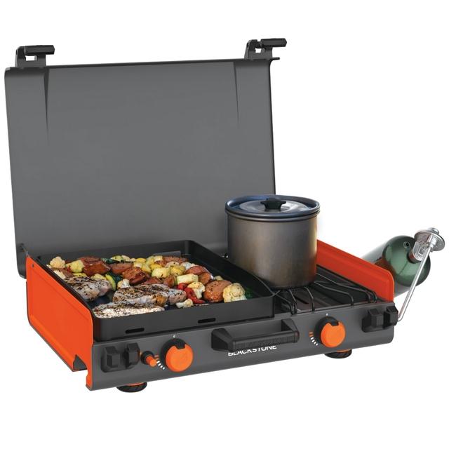 Blackstone Adventure Ready 12"x14” Propane Camping Griddle with Side Burner