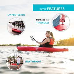 Lifetime Pacer 8 ft Sit-Inside Kayak, Fire Red *WP (91036)